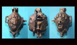 Janiform Mask Puzzle Padlock, 1st-3rd Cent, Extremely Rare! On Hold!